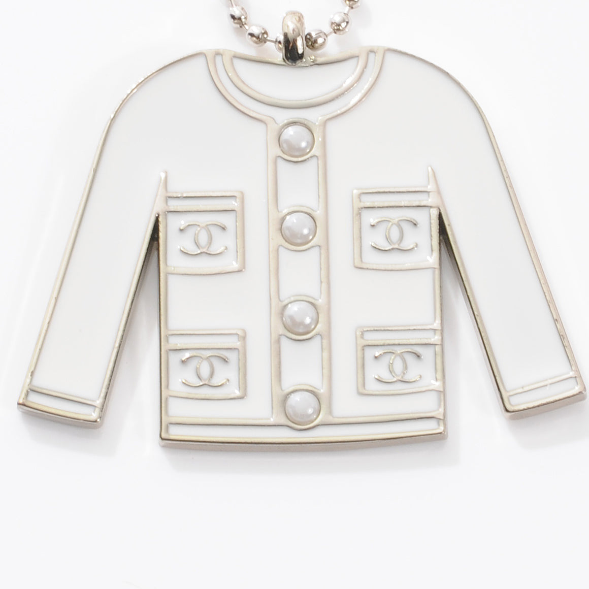 Pearl Enamel Blazer Jacket Charm