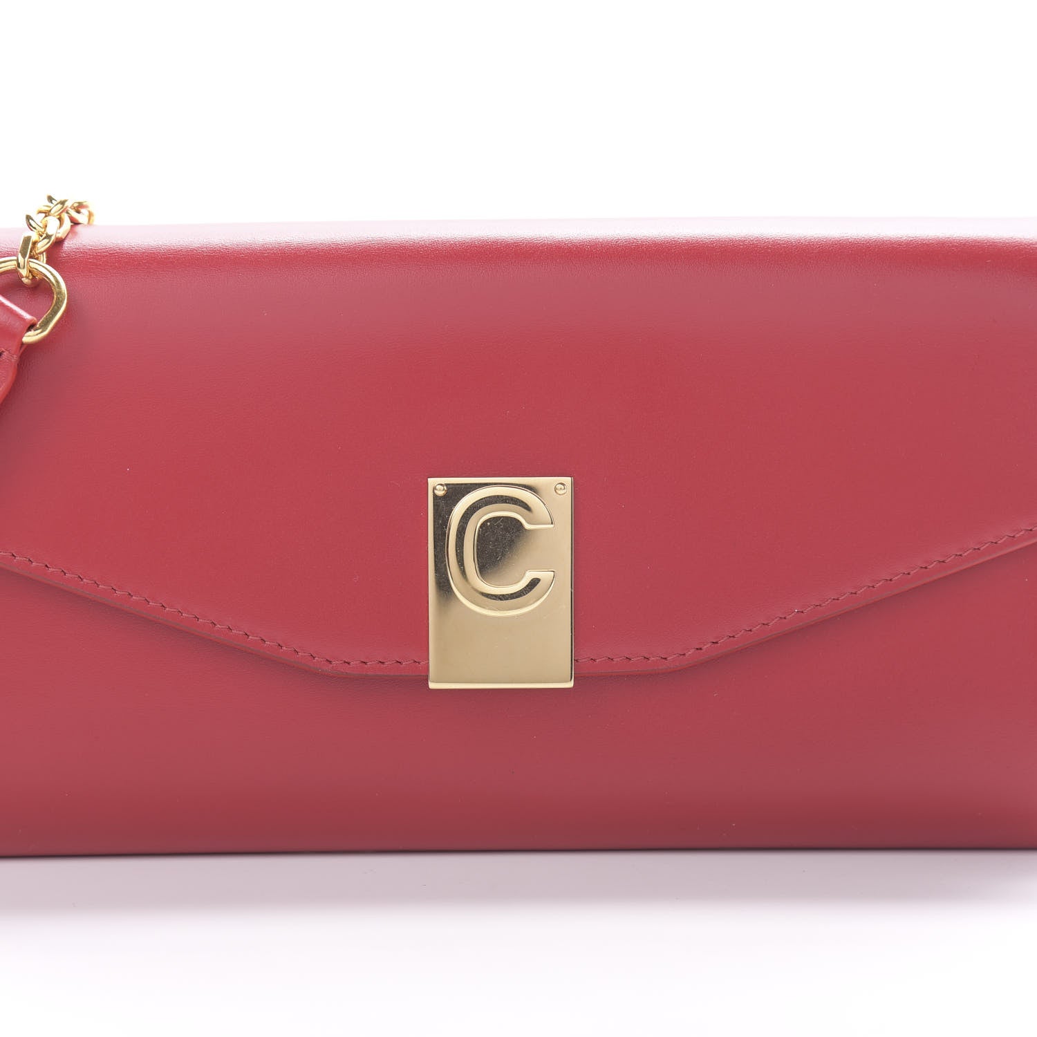 Celine Calfskin C Wallet On Chain Bag Red 8 of 11