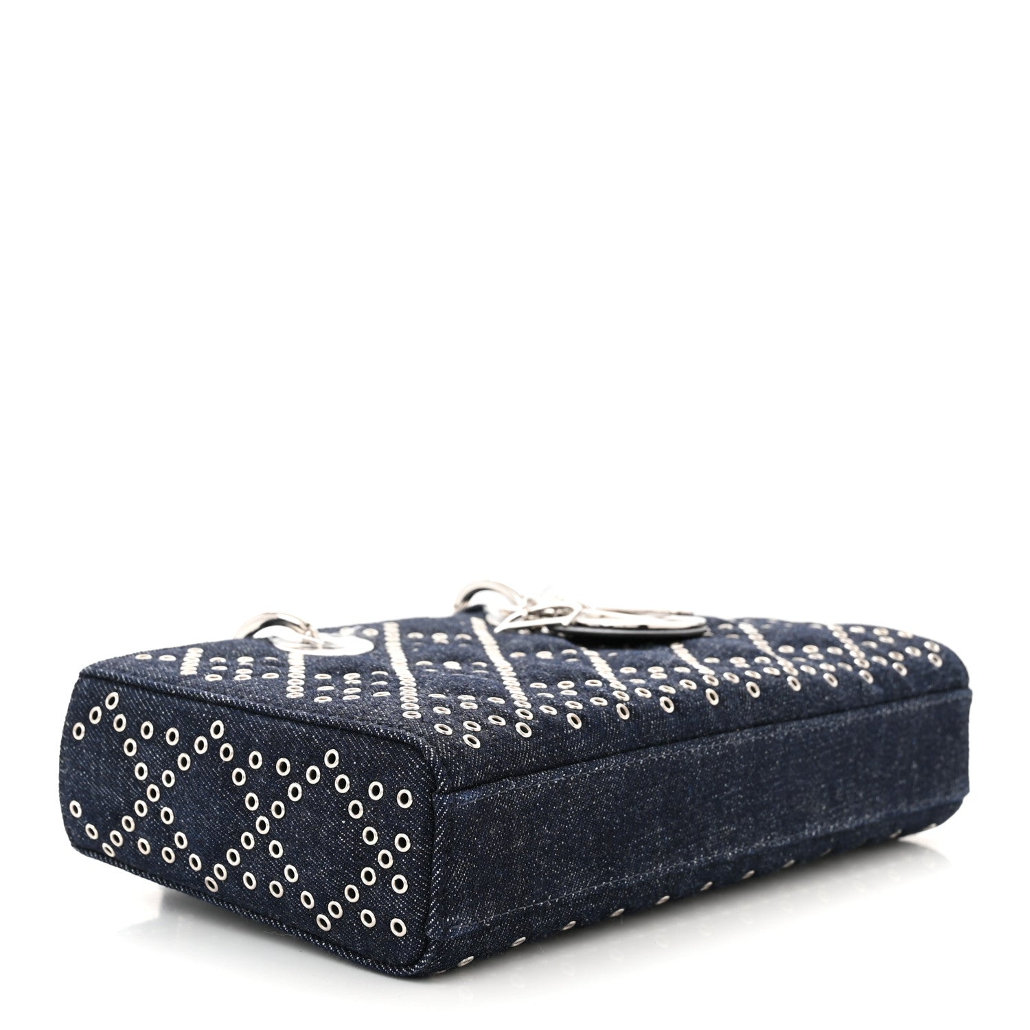 Christian Dior Denim Eyelet Lady D-Joy Blue 4 of 9