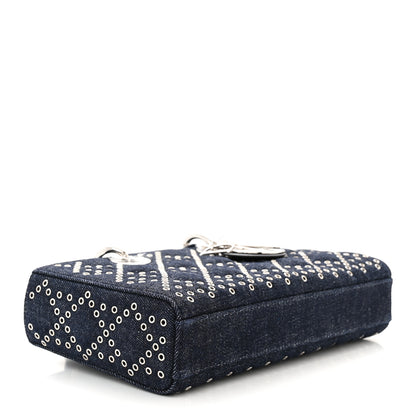 Christian Dior Denim Eyelet Lady D-Joy Blue 4 of 9