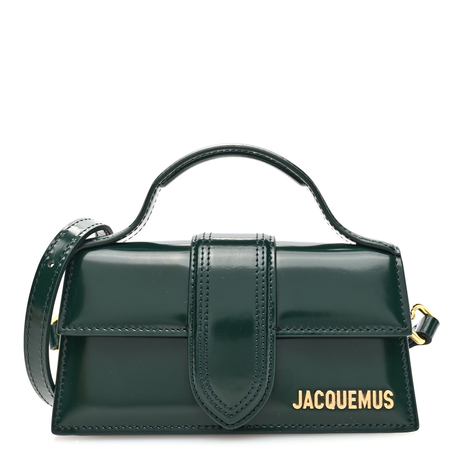 Jacquemus Glazed Calfskin Le Bambino Dark Green 1 of 9