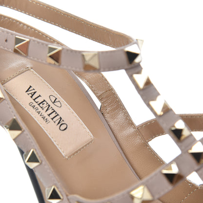 Valentino Garavani Nappa Rockstud Ankle Strap Pumps 37 Black Poudre 10 of 12