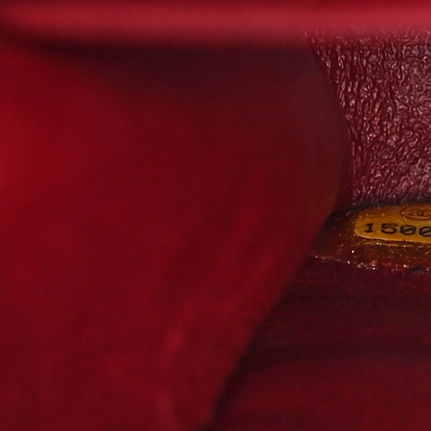 Patent Calfskin Quilted Medium Double Flap Dark Red