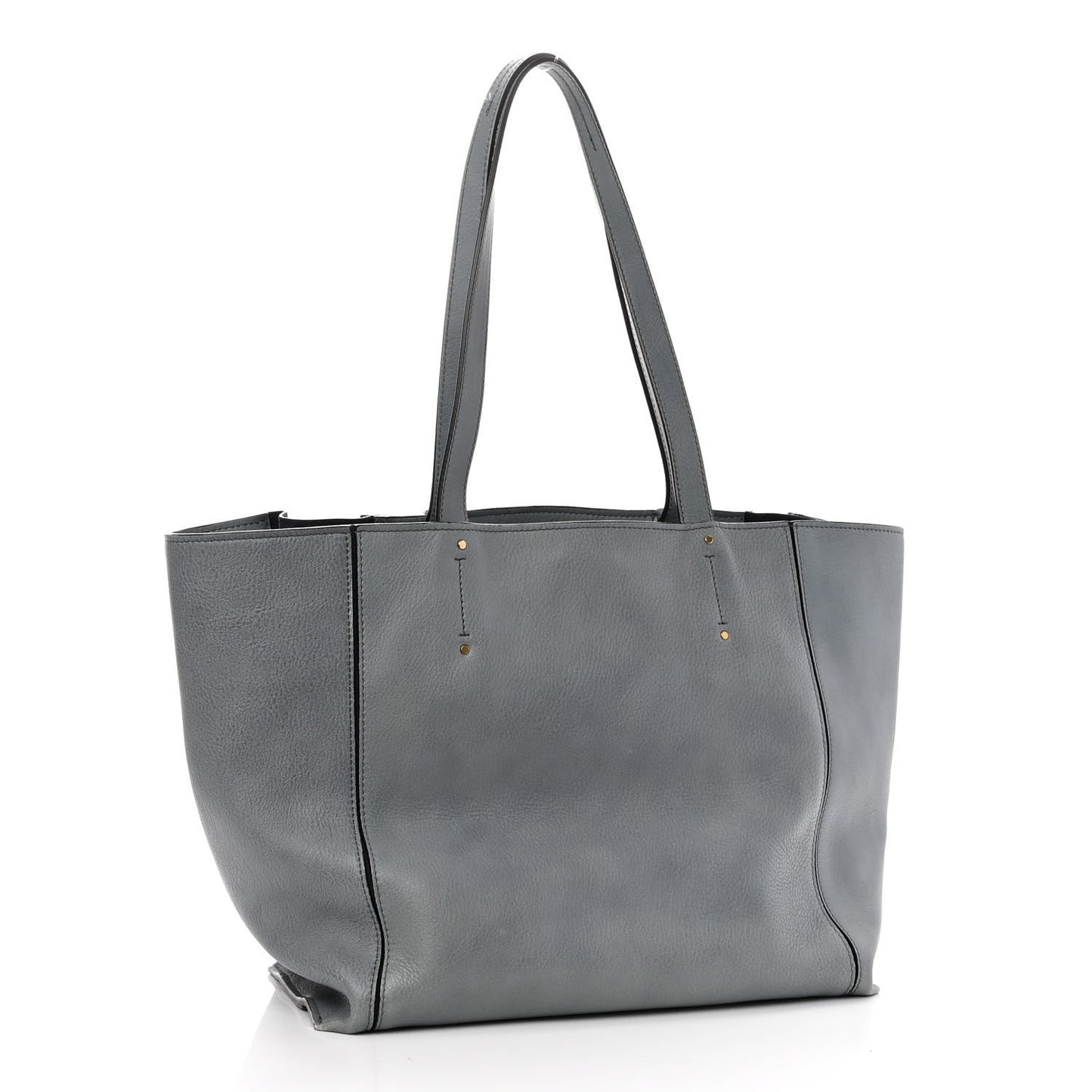Smooth Calfskin Medium Milo Shopping Tote Cloudy Blue