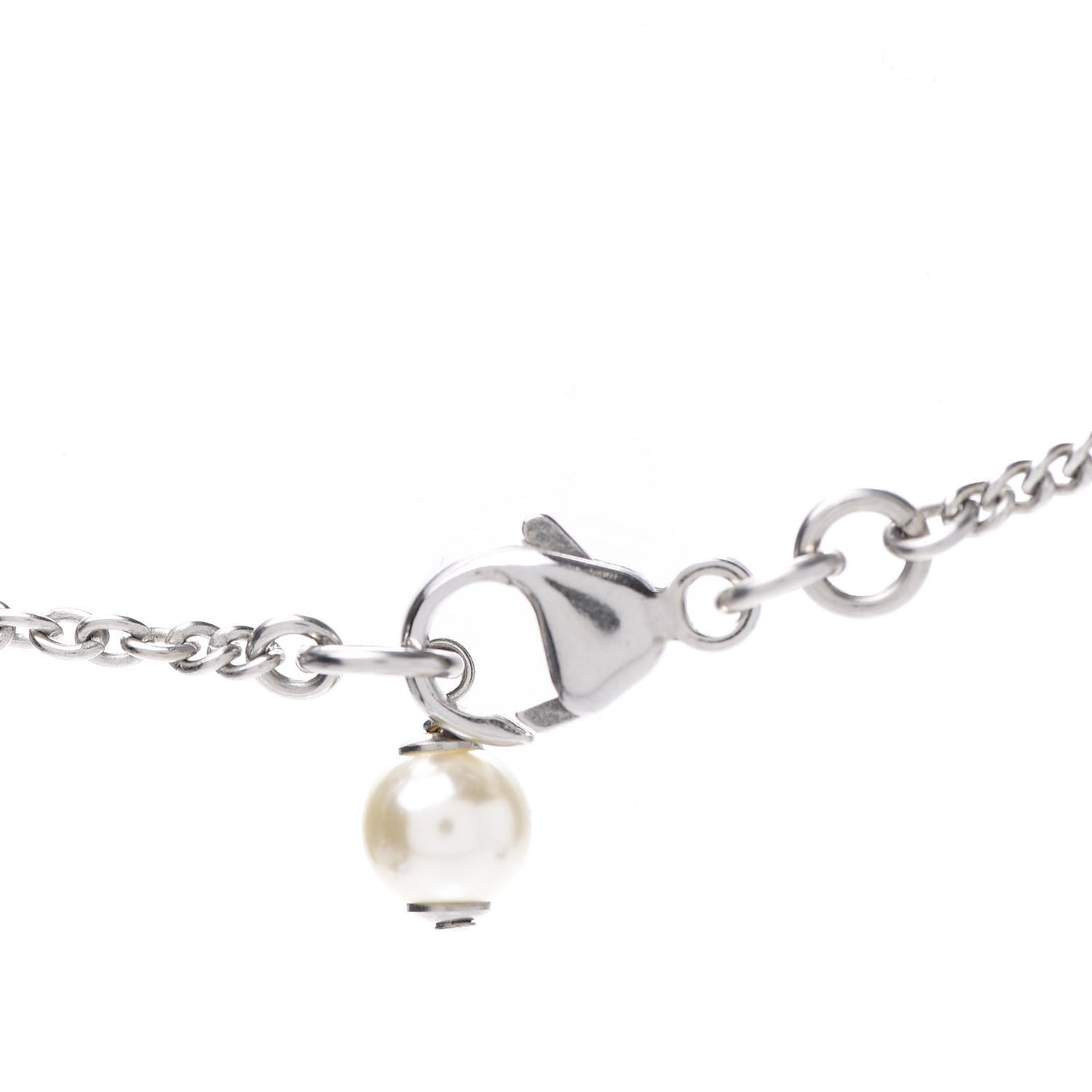Crystal CC Necklace Silver