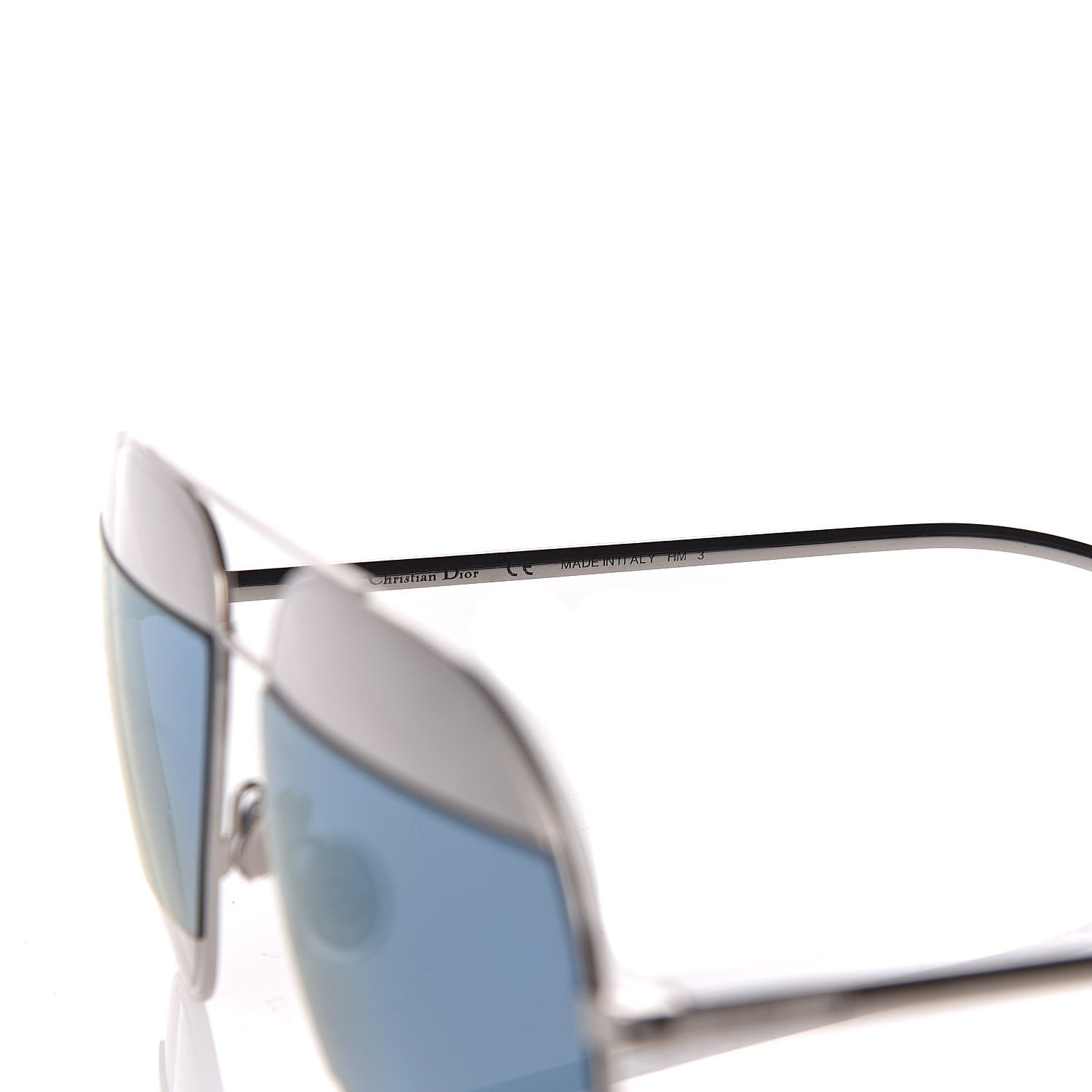 Christian Dior Split 1 Aviator Sunglasses Silver Blue 6 of 7