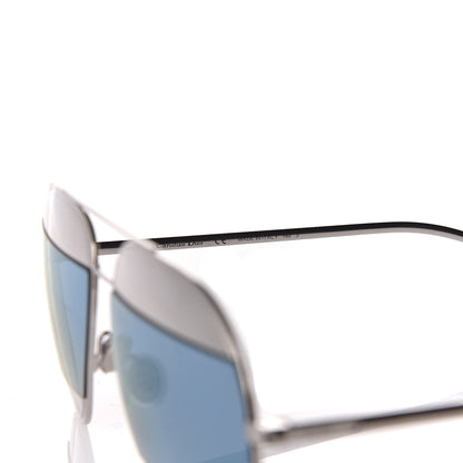 Christian Dior Split 1 Aviator Sunglasses Silver Blue 6 of 7