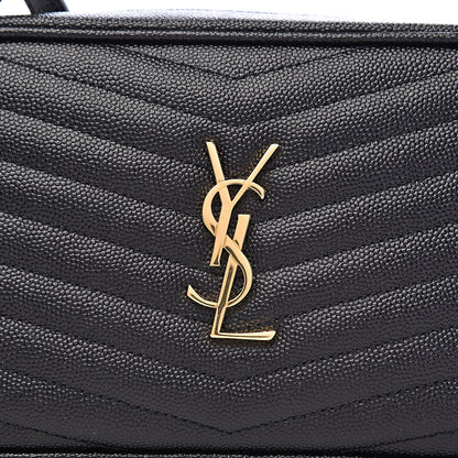 Saint Laurent Grain De Poudre Matelasse Monogram Mini Lou Camera Bag Black 11 of 12