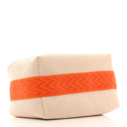 Hermes Canvas Small Bride-A-Brac Pouch Natural Orange 4 of 6