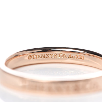 Tiffany 18K Rose Gold Logo Band Ring 57 8 4 of 4