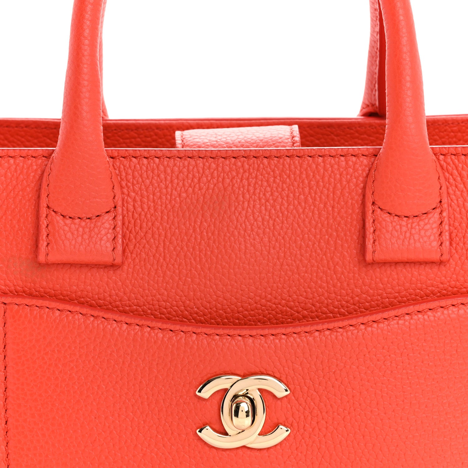 Chanel Grained Calfskin Mini Neo Executive Shopper Tote Red 8 of 11