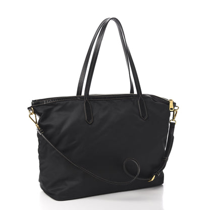 Prada Tessuto Nylon Saffiano Tote Black 2 of 9