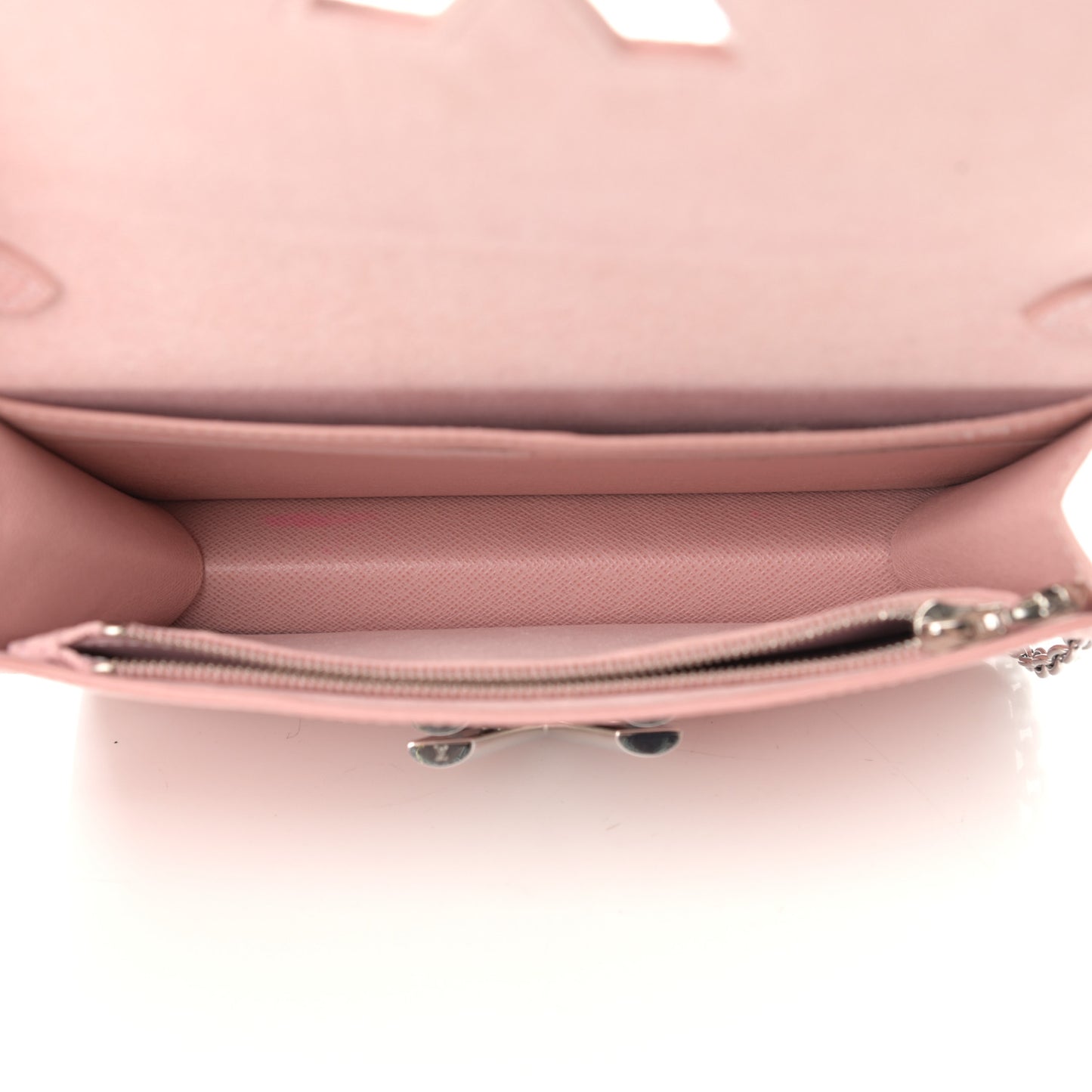 Epi Twist Belt Chain Wallet Rose Ballerine