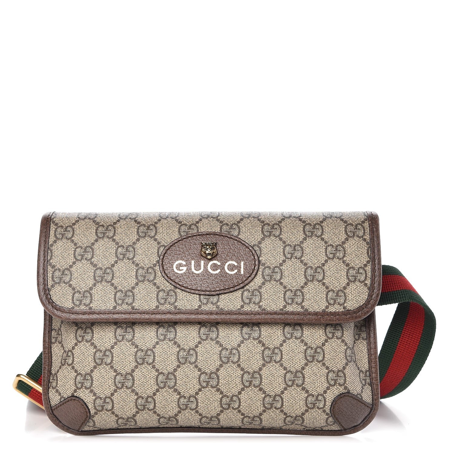 Gucci GG Supreme Monogram Neo Vintage Web Belt Bag Brown 1 of 11