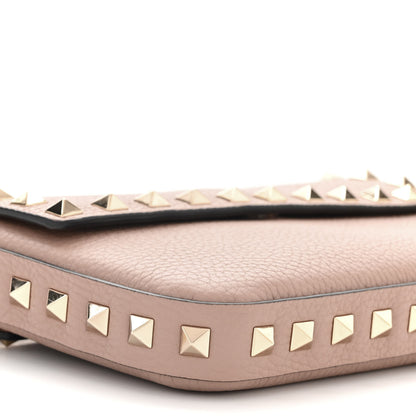Valentino Garavani Grainy Calfskin Rockstud Crossbody Pouch Poudre 8 of 10