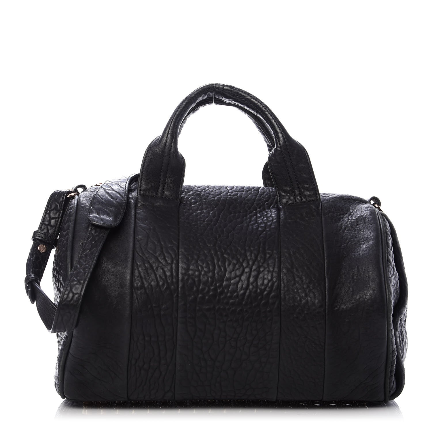 Alexander Wang Pebbled Lambskin Rocco Black Rose Gold Hardware 1 of 9