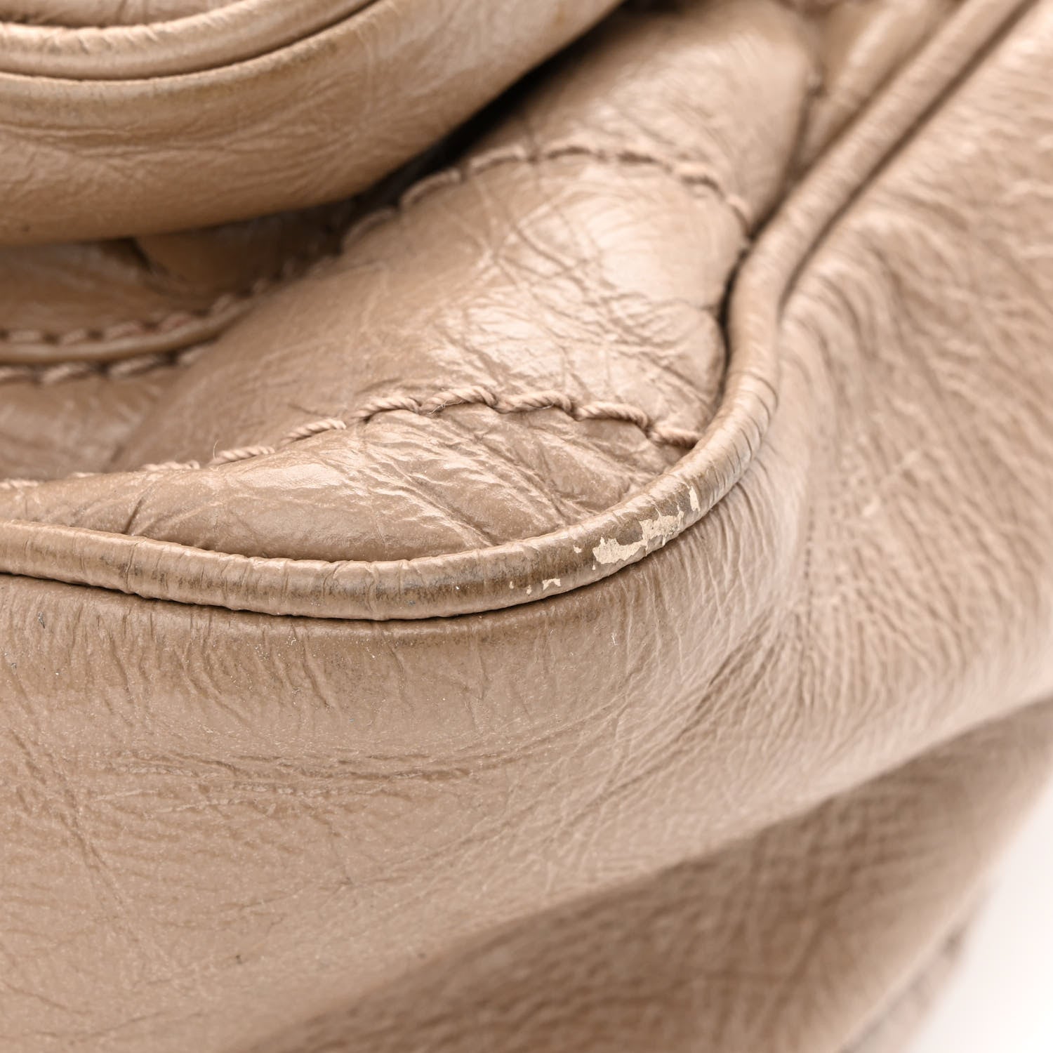 Saint Laurent Crinkled Calfskin Matelasse Monogram Large Niki Chain Satchel Light Taupe 19 of 19