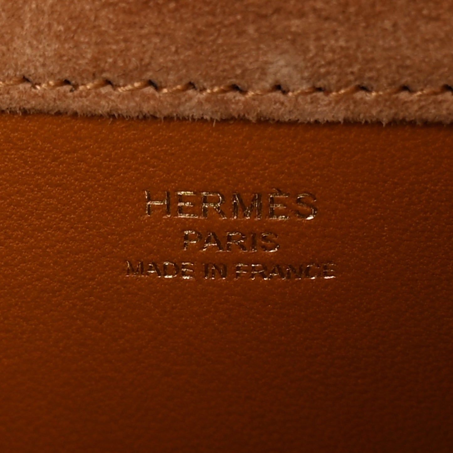 Veau Doblis Suede Kelly Cut Clutch Pochette Ocre