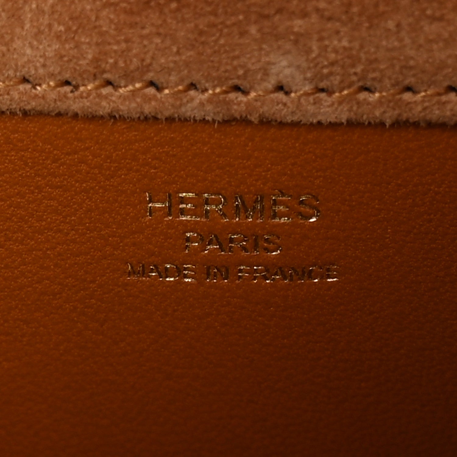 Hermes Veau Doblis Suede Kelly Cut Clutch Pochette Ocre 6 of 11