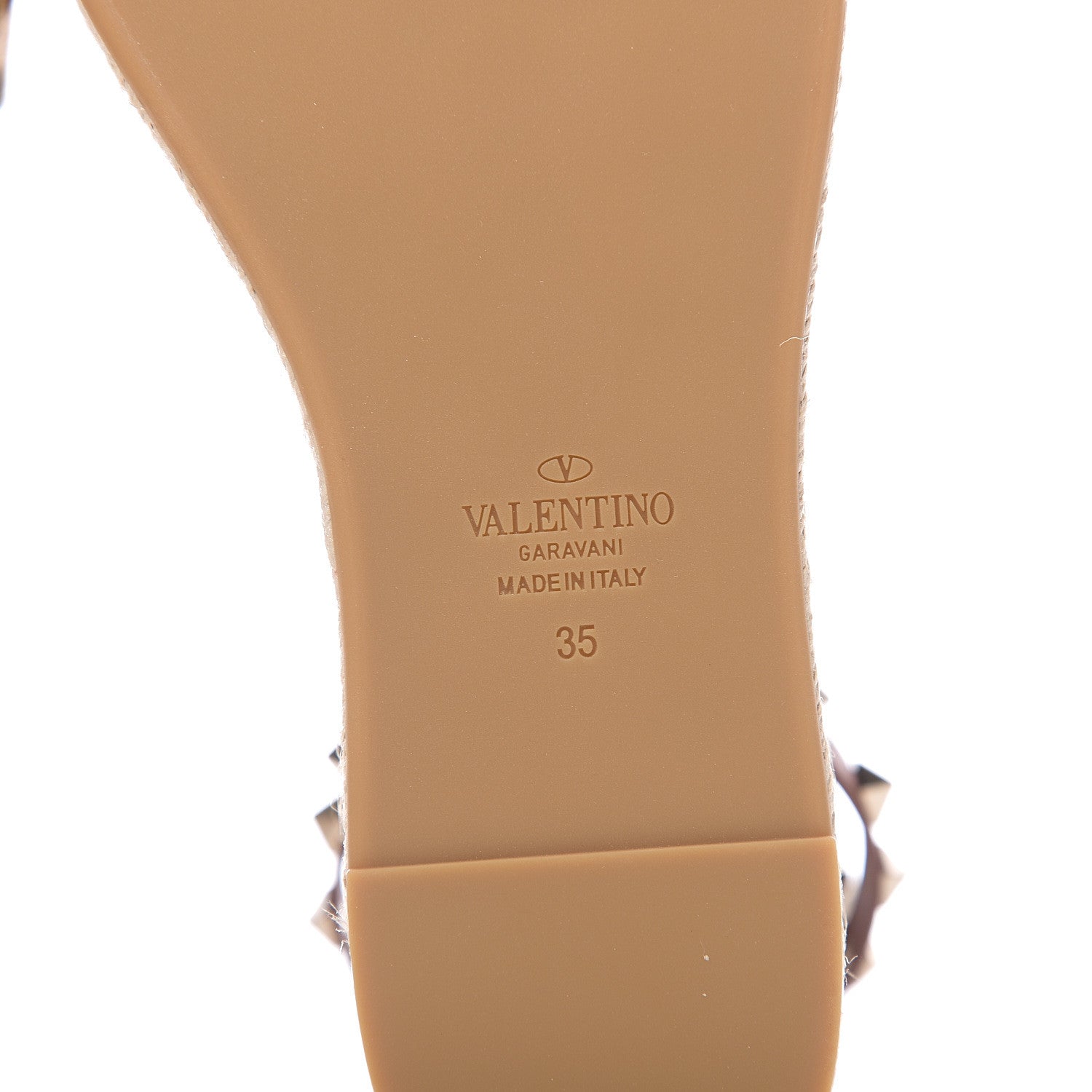 Valentino Garavani Canvas Leopard Print Rockstud Ankle Wrap Espadrille Flatform Sandals 35 Brown 8 of 9