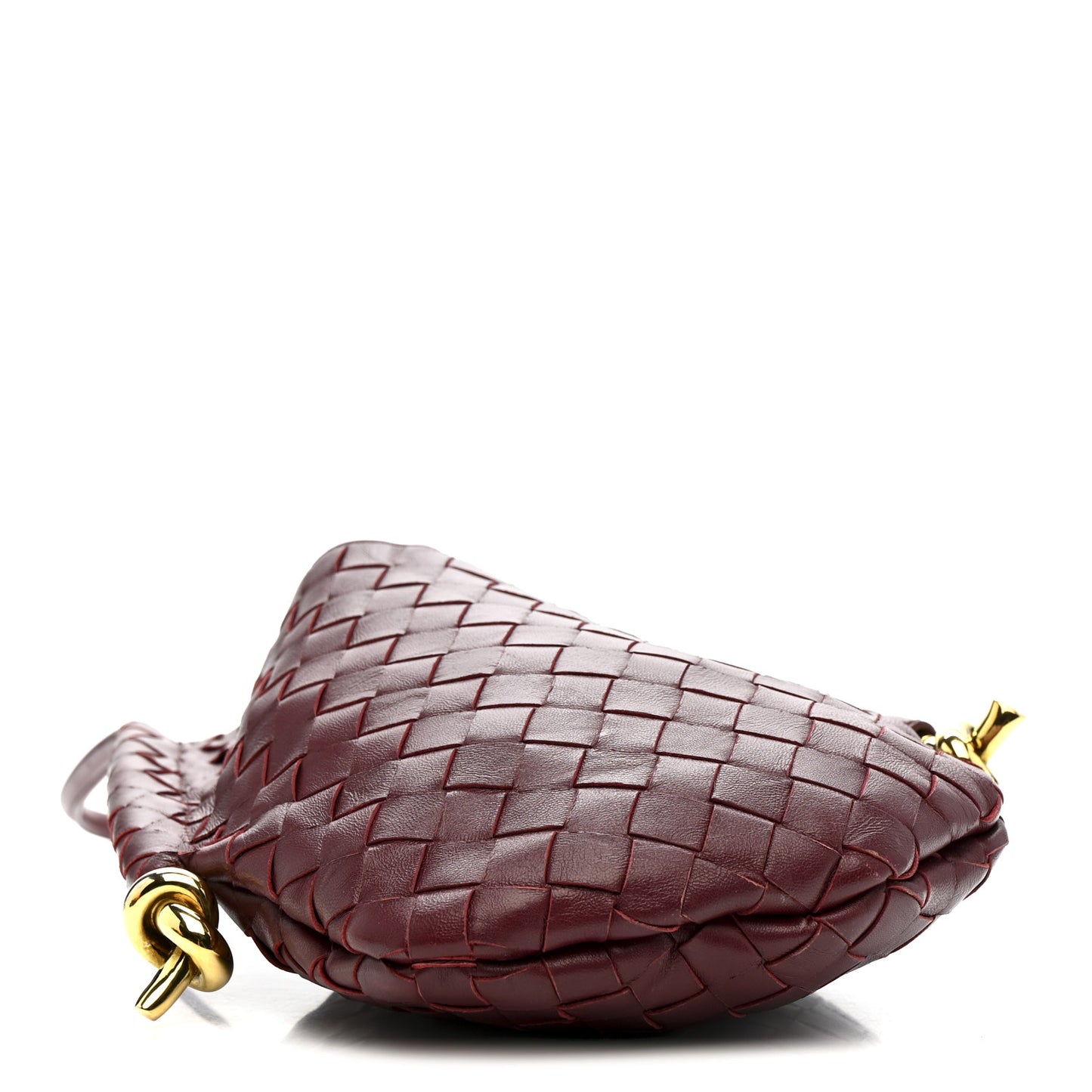 Nappa Intrecciato Small Solstice Hobo Barolo