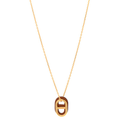 Hermes Swift O'Maillon Pendant Necklace Gold 1 of 6