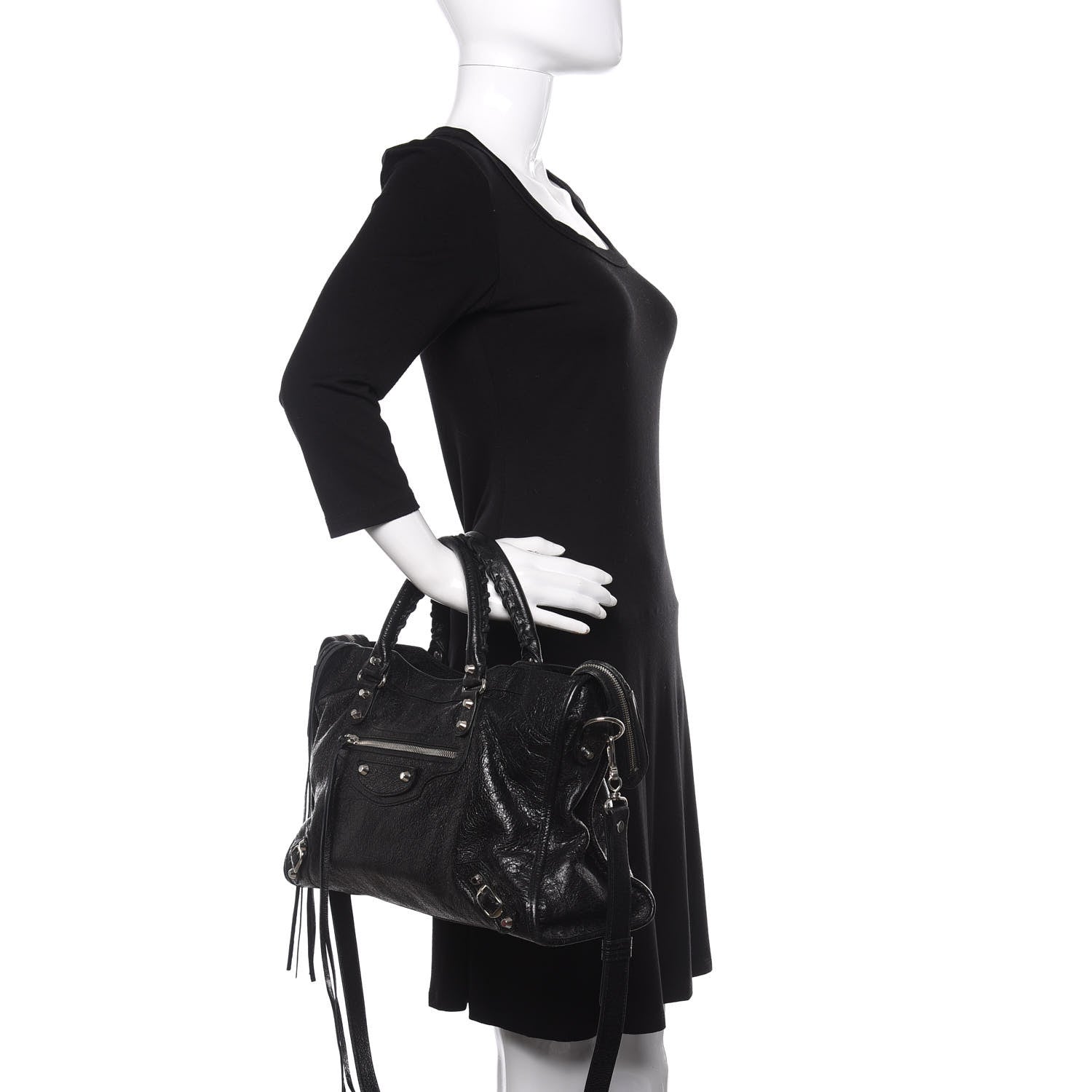 Balenciaga Agneau Classic Silver Hardware City Black 3 of 13