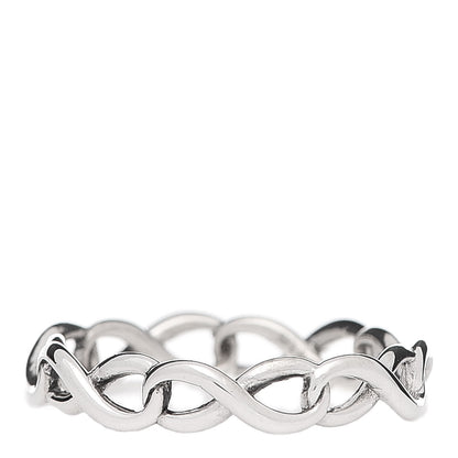 Tiffany Sterling Silver Narrow Infinity Band Ring 50 5.25 1 of 5