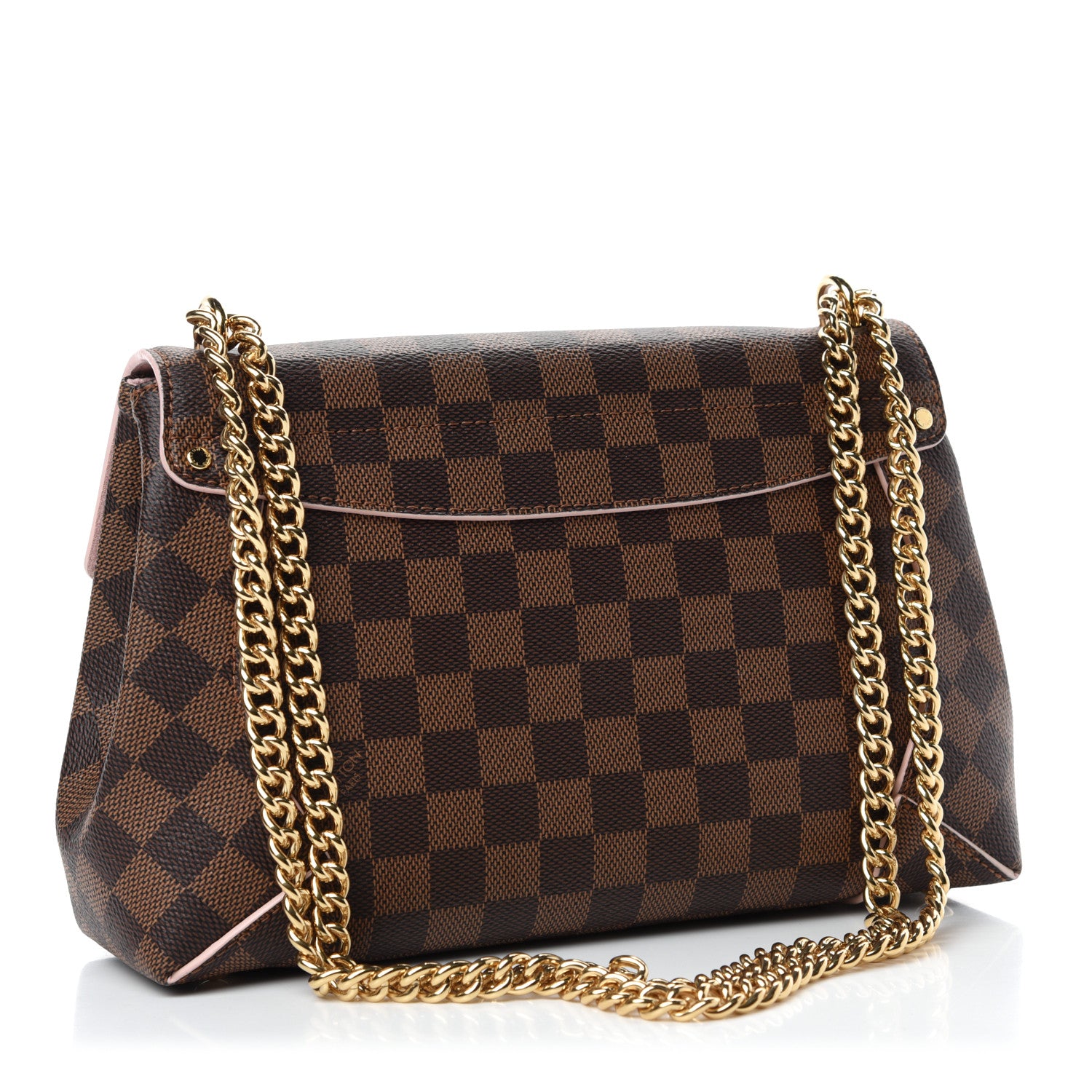 Louis Vuitton Damier Ebene Caissa Clutch Rose Ballerine 3 of 11