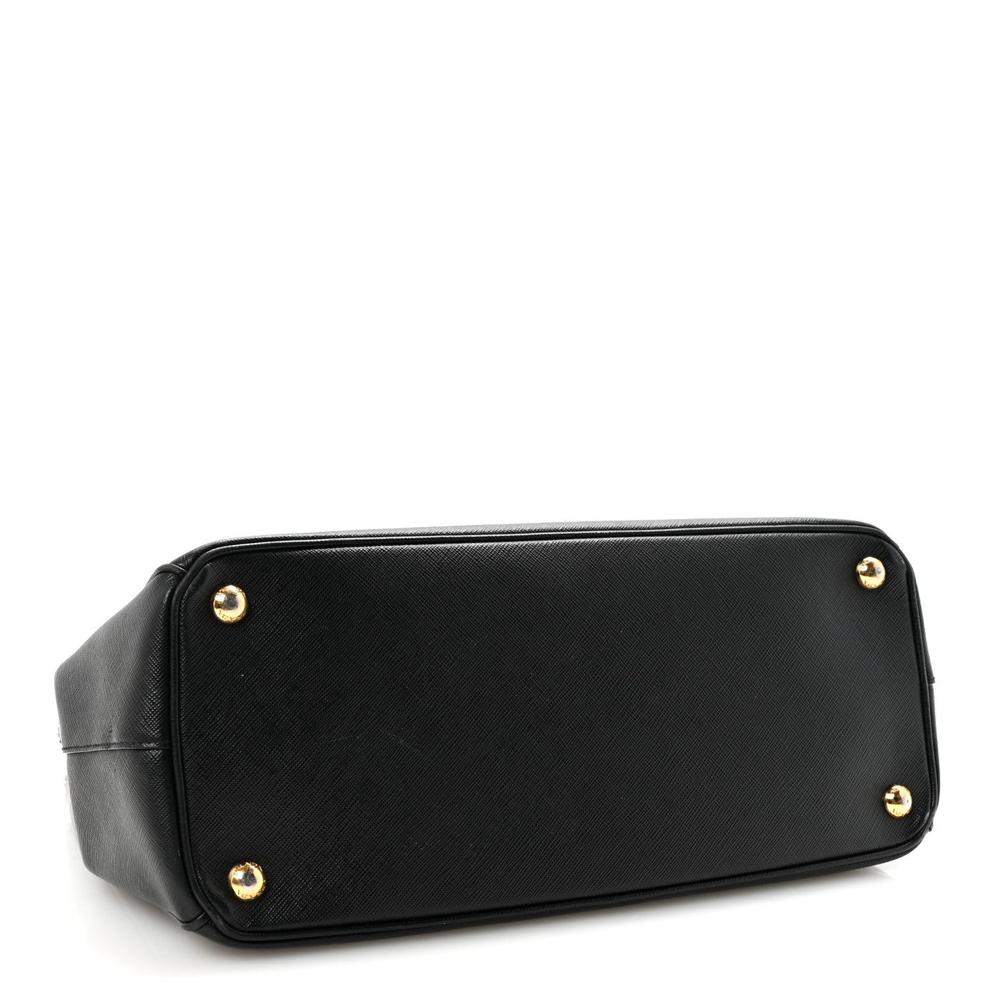 Saffiano Medium Galleria Double Zip Tote Black
