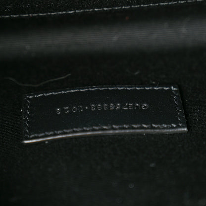 Saint Laurent Lambskin Patent Monogram Cassandre Clasp Flap Pouch Black 7 of 8