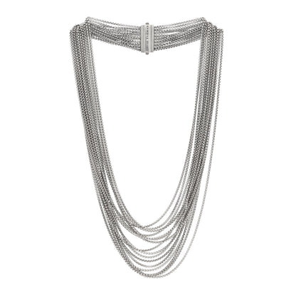 David Yurman Sterling Silver Multi Strand Box Chain Necklace 3 of 4