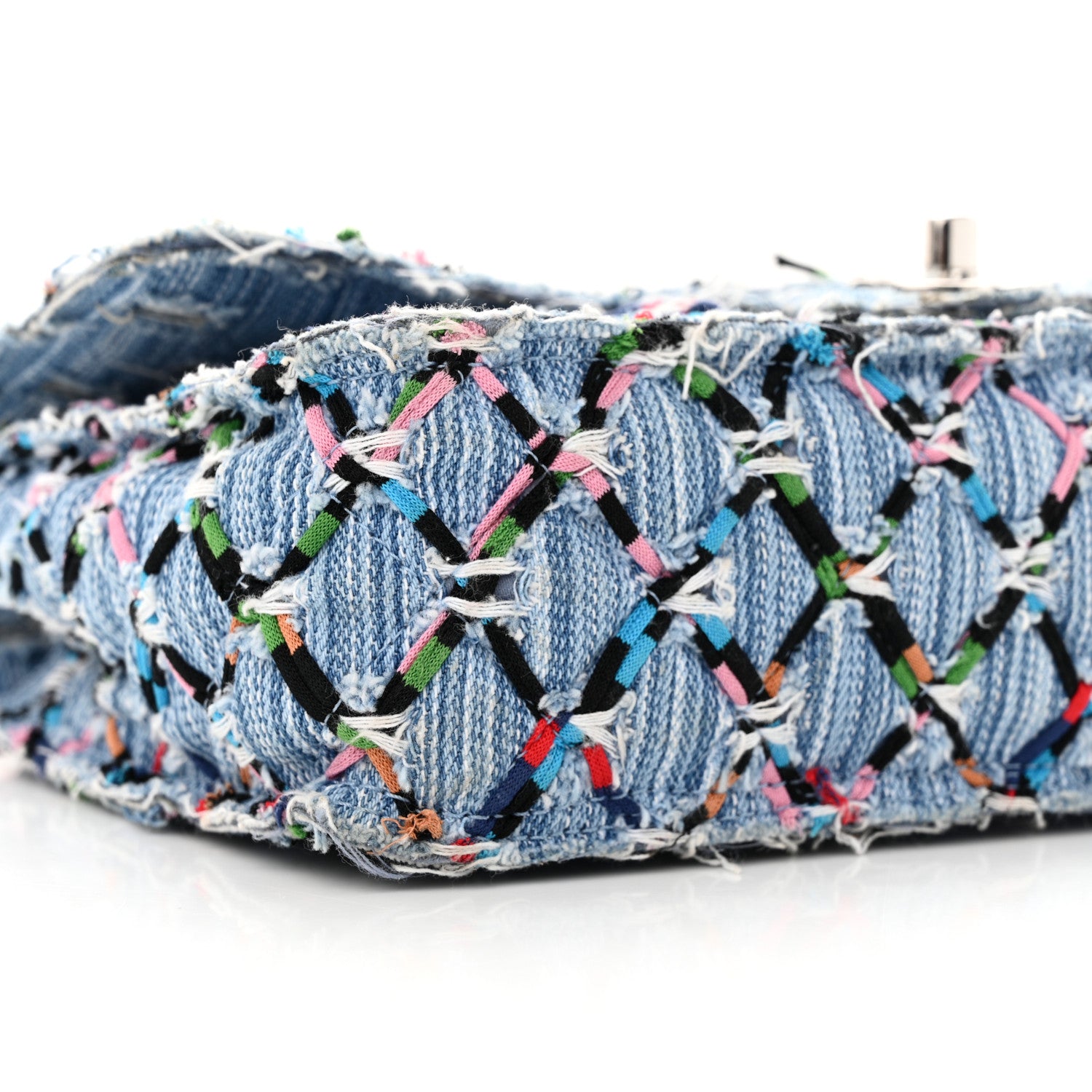 Chanel Woven Denim Medium Flap Multicolor 9 of 13