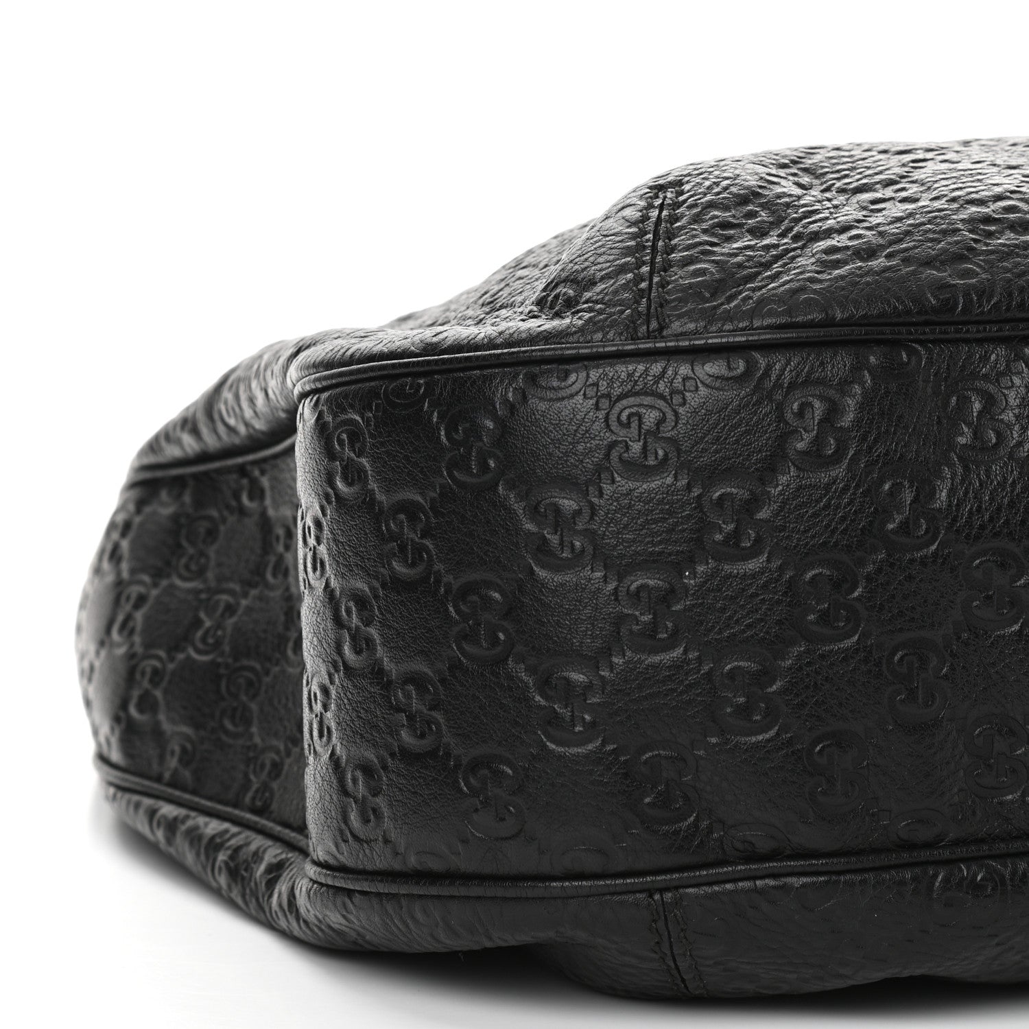 Gucci Guccissima Large New Ladies Web Hobo Black 9 of 10