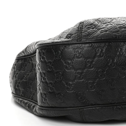 Gucci Guccissima Large New Ladies Web Hobo Black 9 of 10