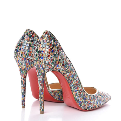Christian Louboutin Tresse Vitraux Specchio Iriza 100 Pumps 36 Multicolor Silver 4 of 8