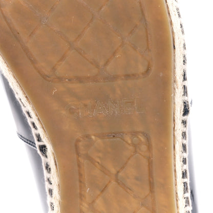 Chanel Patent CC Espadrilles 38 Navy 8 of 10