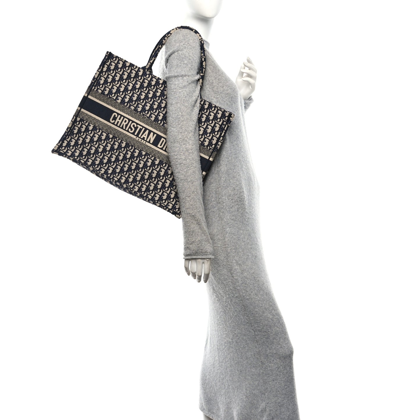 Oblique Large Book Tote Blue Multicolor