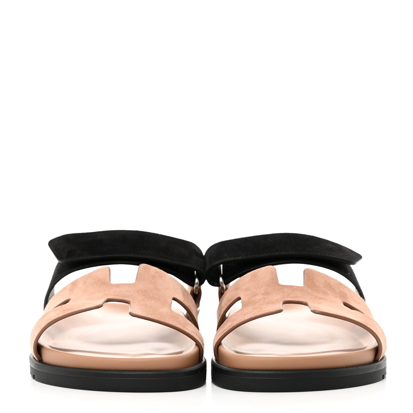Suede Goatskin Womens Chypre Sandals 37.5 Rose Perle Black