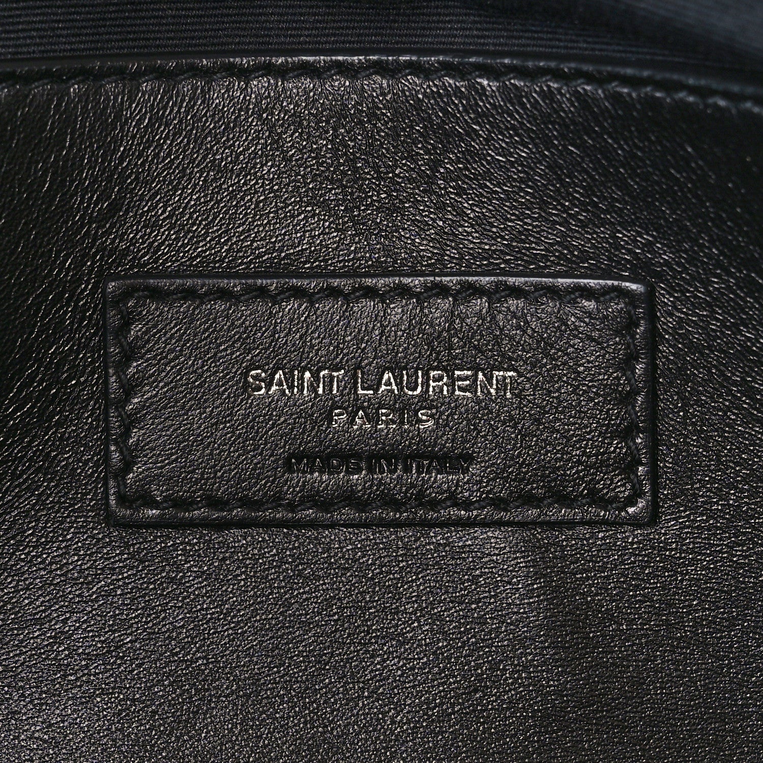 Saint Laurent Calfskin Crocodile Embossed Medium West Hollywood Monogram Fold-Over Grey 7 of 12