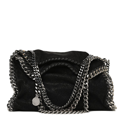 Stella McCartney Shaggy Deer Mini Falabella Fold Over Tote Black 2 of 11