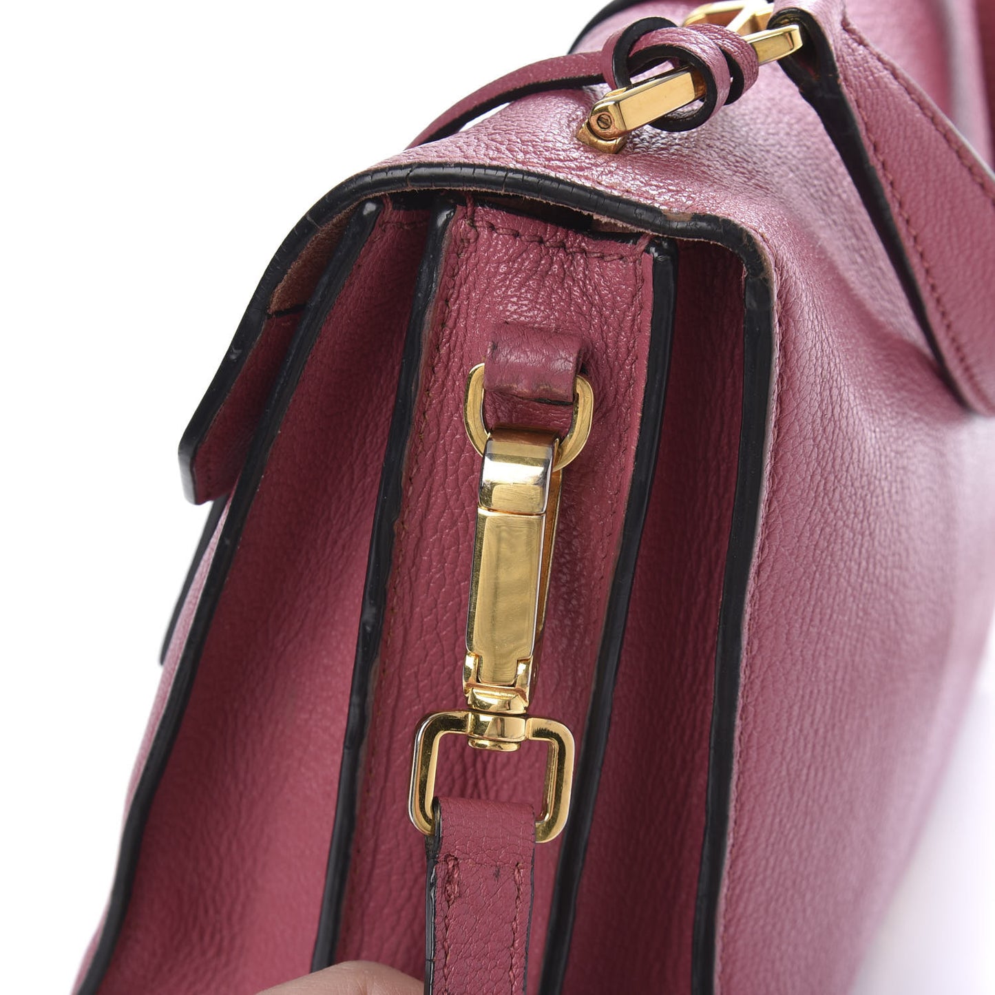 Goatskin Madras Top Handle Bag Bruyere