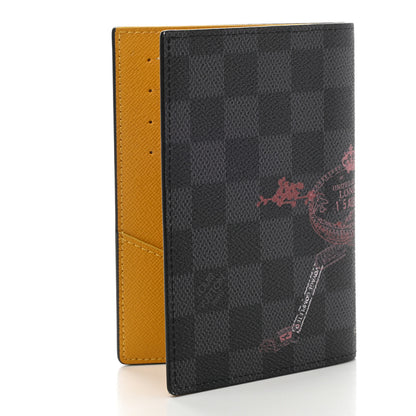 Louis Vuitton Damier Graphite Stamps Passport Cover Olive 3 of 8