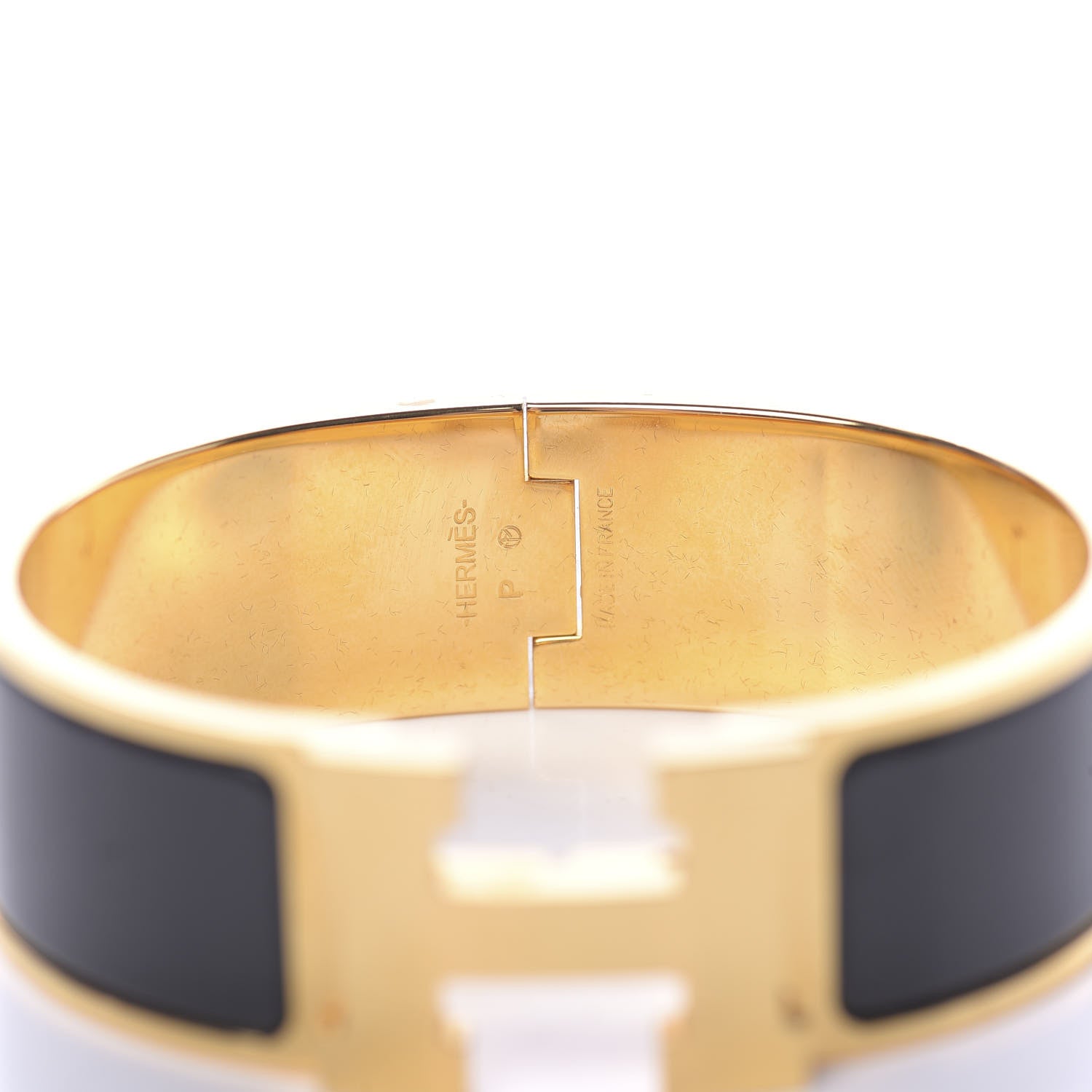 Hermes Enamel Wide Clic Clac H Bracelet PM Black 4 of 5