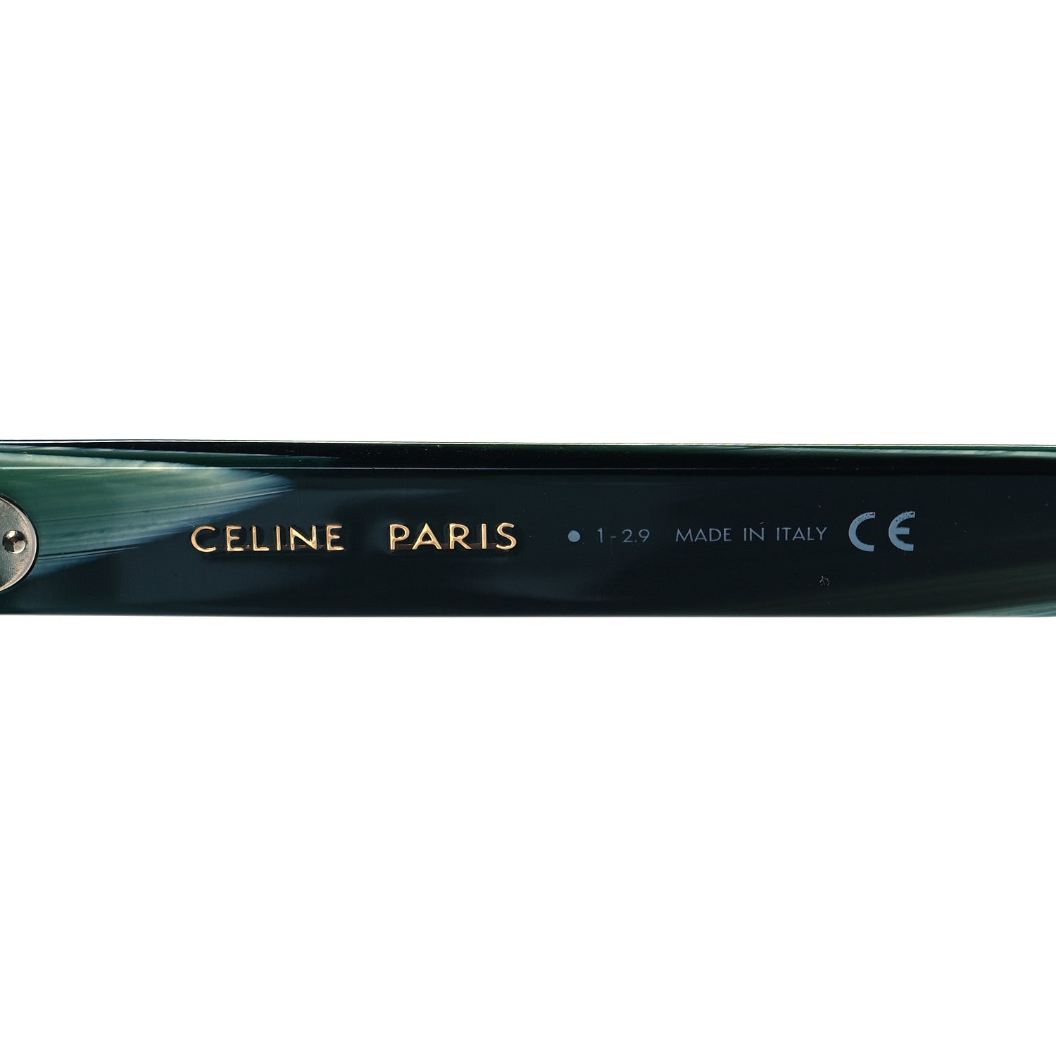 Celine Acetate Polarized Square Sunglasses CL40090I Green 6 of 7