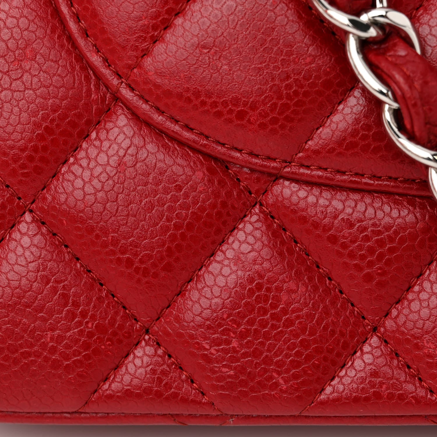 Chanel Caviar Quilted Jumbo Double Flap Red 17 of 17