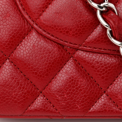 Chanel Caviar Quilted Jumbo Double Flap Red 17 of 17