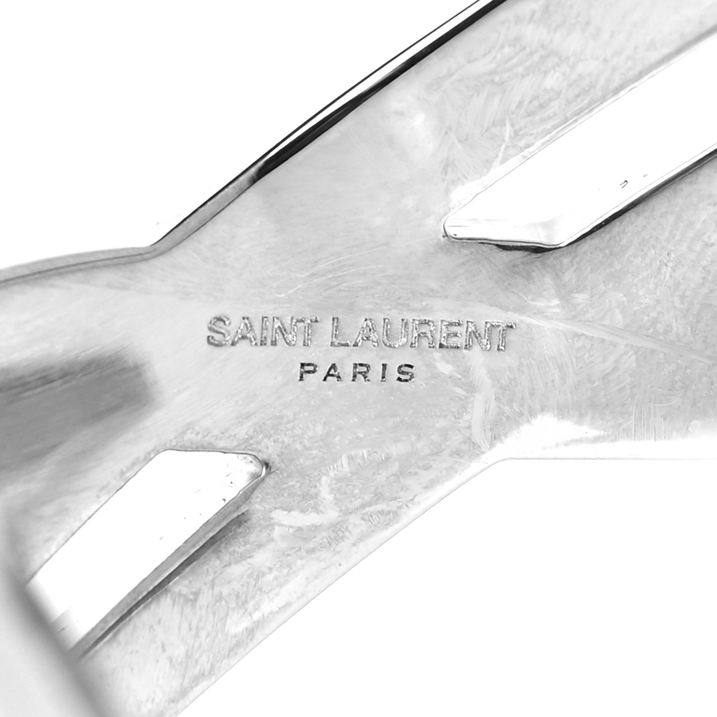 Brass Monogram Cuff Bracelet Palladium