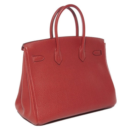 Hermes Togo Birkin 35 Rouge H and Ebene 4 of 24