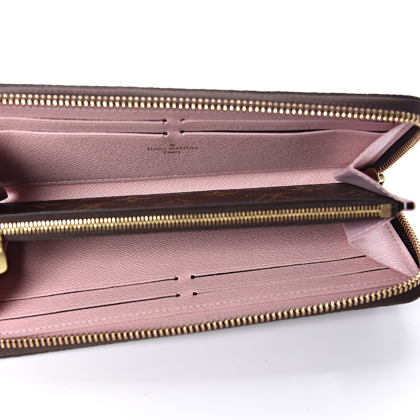 Monogram Clemence Wallet Rose Ballerine